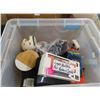 Image 1 : Bin w/Nascar Die Cast Cars, Coasters, Electronics