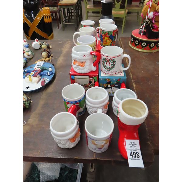 Lot of Christmas Coffee Mugs