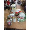 Image 1 : Lot of Christmas Table Décor, Photo, Ceramic Jar