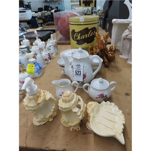 Charles Chips Tin, Ceramic Tea Set, Bathroom Décor, Donkey