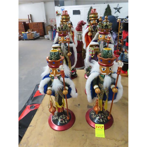 6-Pedestal Style Nutcrackers - 6 X $