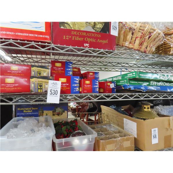 Asst. Christmas Lights, Swag Lights, Indoor Lights, Angel Lights, Star - Shelf