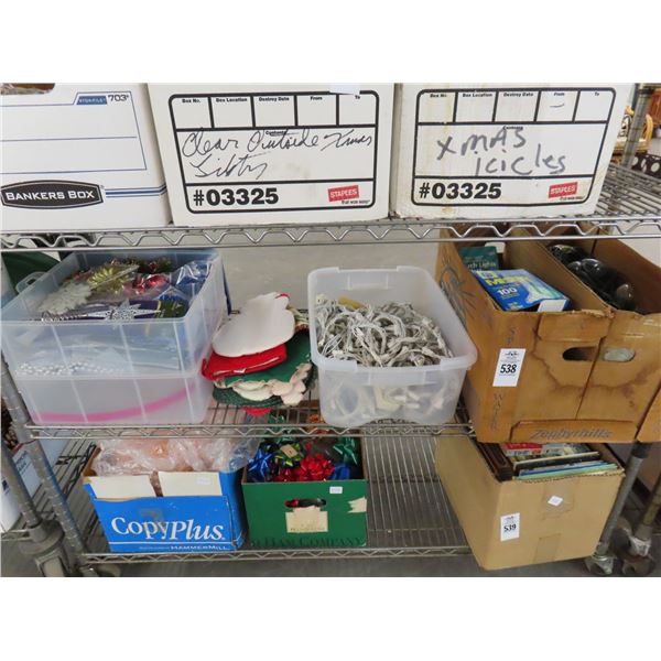 Christmas Lights, Pot Holders, Ornaments, Décor - Shelf