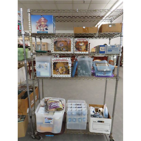 Christmas, Stoneware Dishes, Ornaments, Nativity Set and More - Entire Shelf