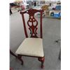 Image 4 : Mahogany Dining Table w/7 Chairs (One Damaged), Leaf