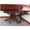 Image 5 : Mahogany Dining Table w/7 Chairs (One Damaged), Leaf