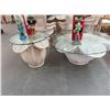 Image 4 : Rattan Chair w/2 Glasstop/Rattan Side Tables