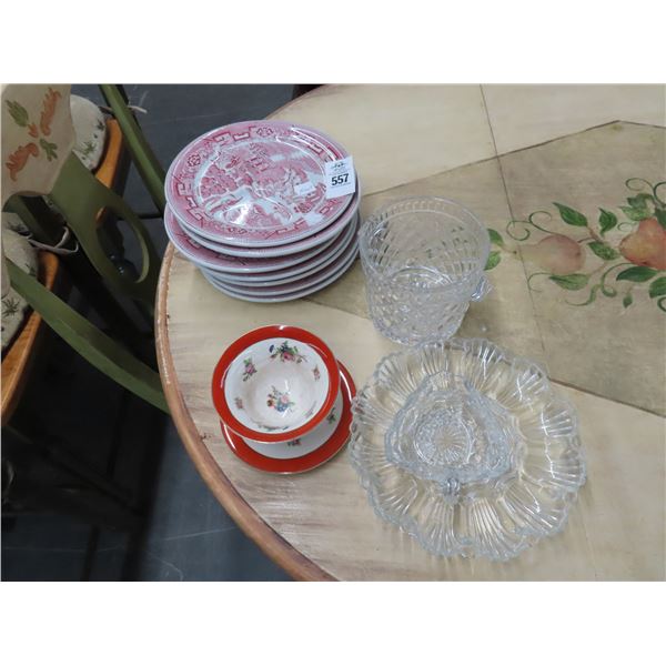Wellsville Willow China, Cut Crystal China, Hand Painted China