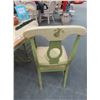 Image 4 : Hand Painted Oval Dining Table w/Leaf and 4 Chairs