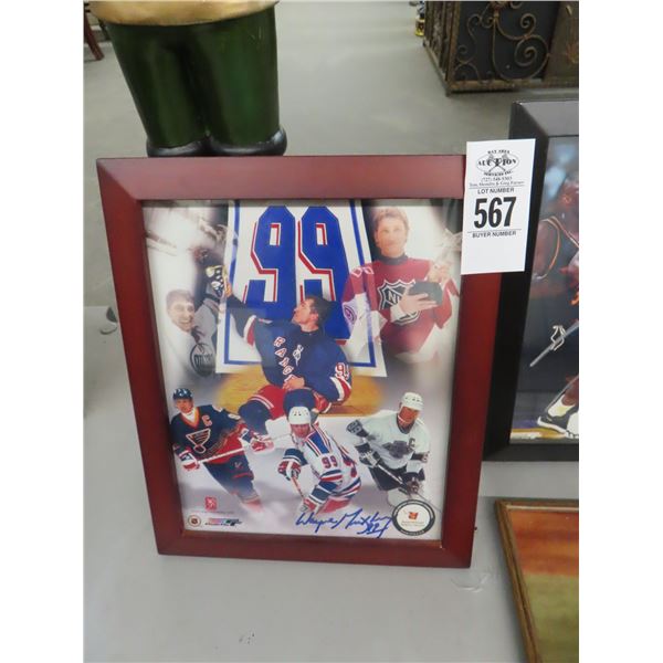 Framed Signed Photo Wayne Gresky