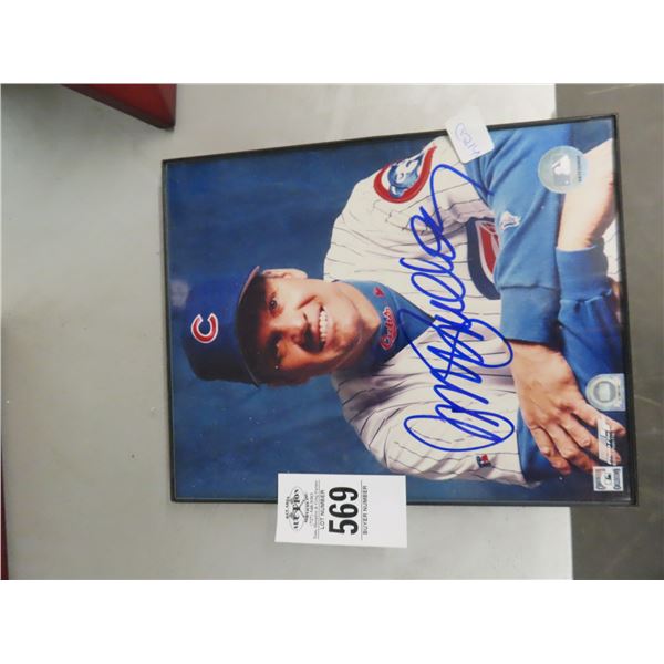 Framed Signed Photo Dimaggio w/Stamped COA