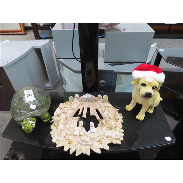 Ceramic Turtle, Resin Dog, Ceramic Wall Nativity