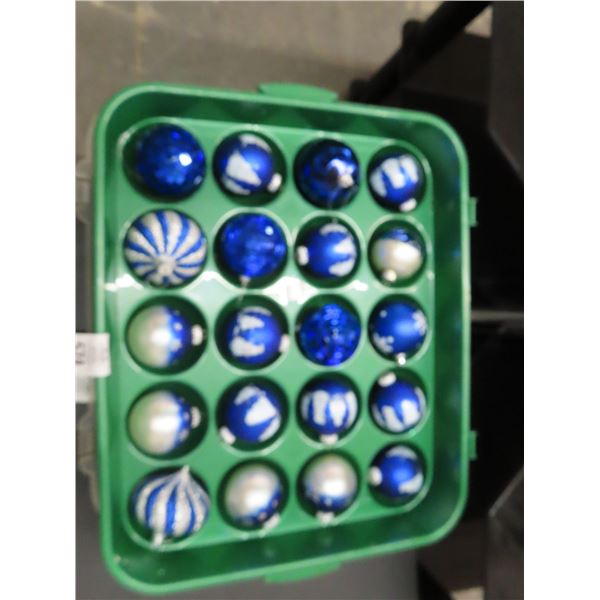 Bin of Asst. Blue Christmas Ornaments