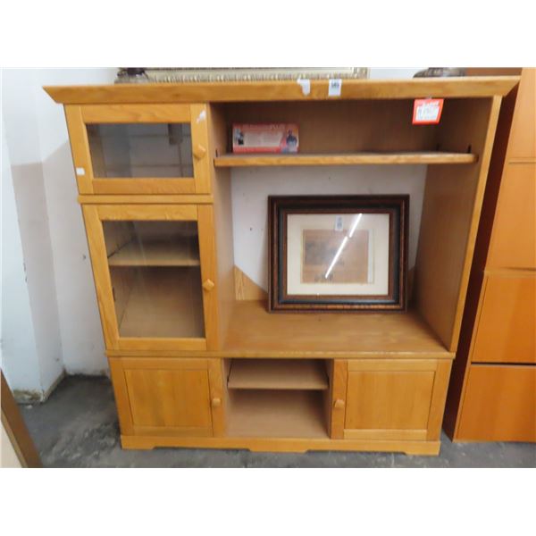 Pine TV Console Cabinet