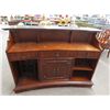 Image 1 : Mahogany 4.5' Bar Ornately Carved w/Foot Rest - (One Leg Missing)