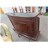 Image 3 : Mahogany 4.5' Bar Ornately Carved w/Foot Rest - (One Leg Missing)