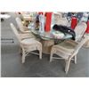 Image 1 : Glass Top Rattan Oval Dining Table w/6 Rattan Chairs