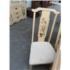 Image 5 : Oriental Painted Dining Table w/2 Leafs & 6 Chairs, Hutch, Armoire/TV Cabinet