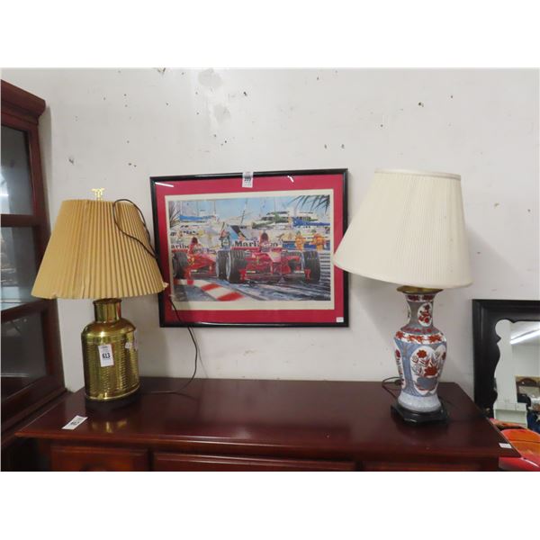 Brass and Ceramic Table Lamps