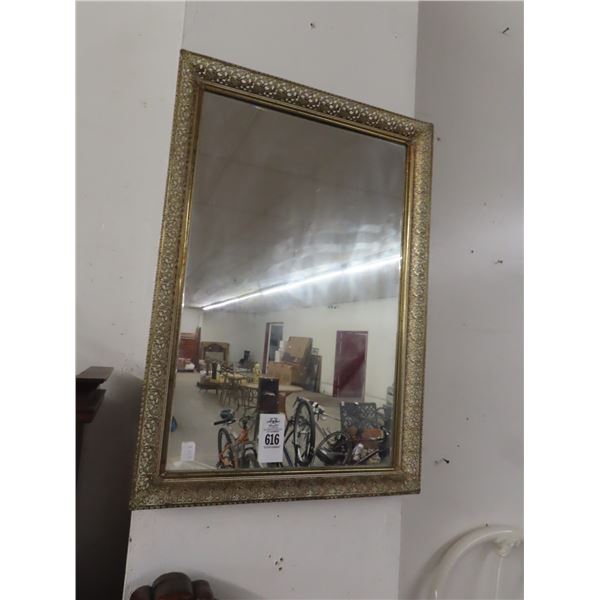 Brass Framed Wall Mirror - No Shipping