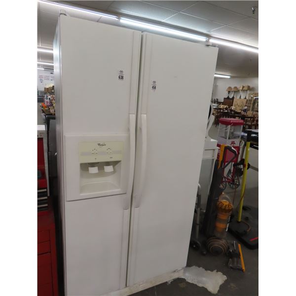 Whirlpool White Side By Side Ref/Freezer