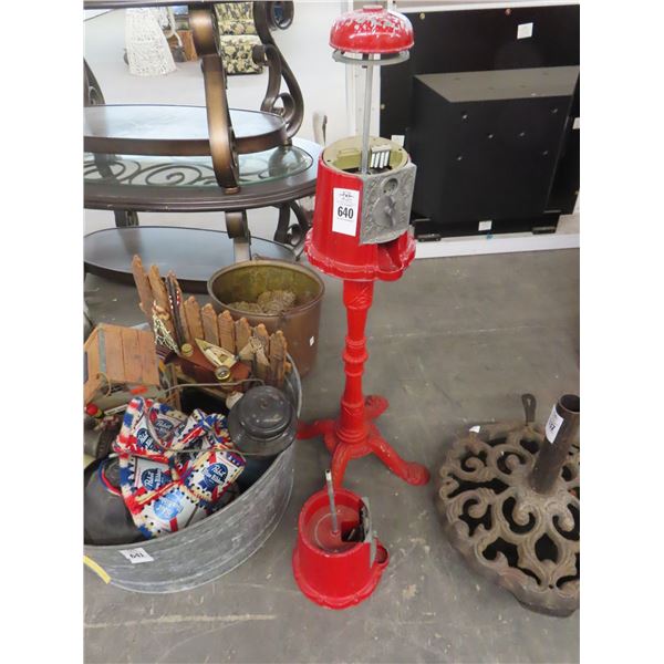 Vintage Bubble Cast Iron Base/Top - (No Glass)