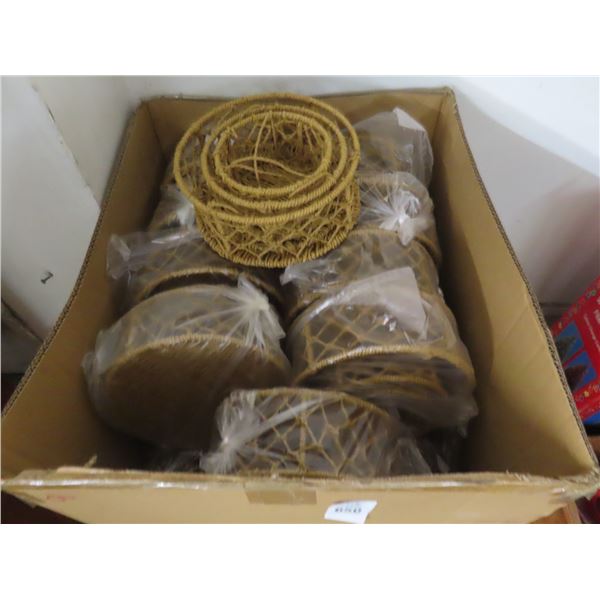 3 Tier Hanging Rattan Basket Set - 2 Boxes