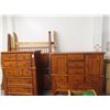 Image 1 : American Farmhouse Basset Furniture Highboy/Large Highboy Dresser/Bed Frame