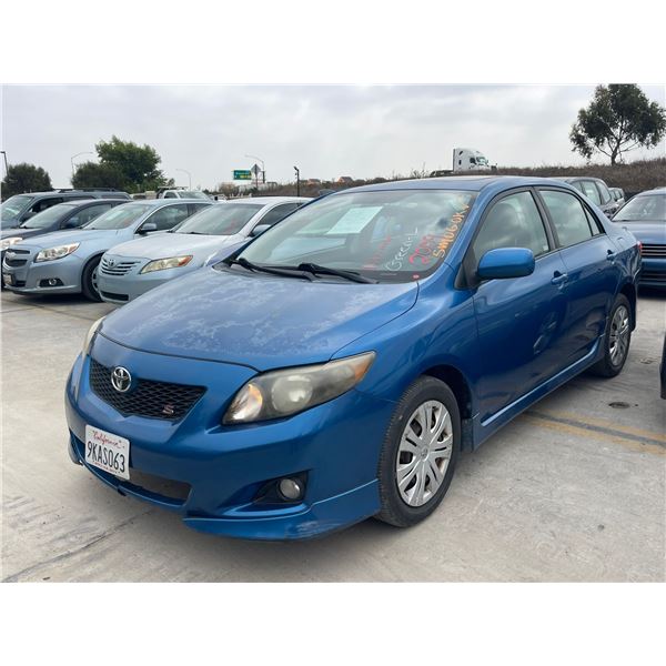 TOYT COROLLA 2009 APP-DUP-SALV-EXPORT ONLY