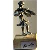 Image 2 : JUDAICA BEN ZION STERLING SILVER MUSICIAN FIGURES ON MARBLE BASES CIRCA 1940'S