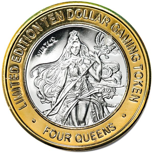 .999 Silver Four Queens Casino Hotel Las Vegas $10 Limited Edition Gaming Token