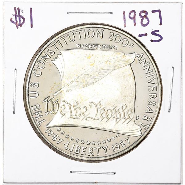 1987-S $1 Proof Constitution Commemorative Silver Dollar Coin