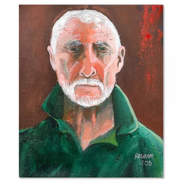 Milton Berwin (1925-2023) "Self Portrait" Original Painting on Canvas