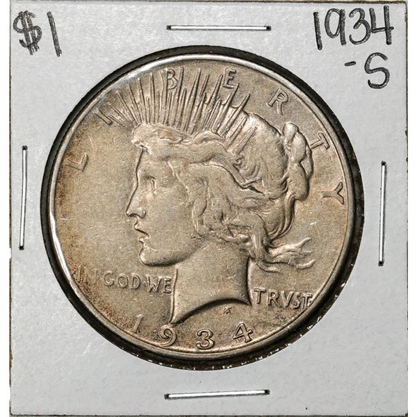 1934-S $1 Peace Silver Dollar Coin