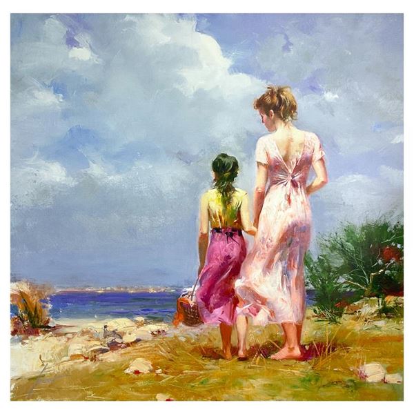 Pino (1939-2010) "Hand in Hand" Limited Edition Giclee on Canvas