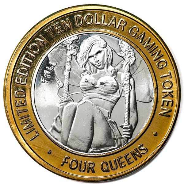 .999 Silver Four Queens Casino Hotel Las Vegas $10 Limited Edition Gaming Token