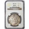 Image 1 : 1890 $1 Morgan Silver Dollar Coin NGC MS63
