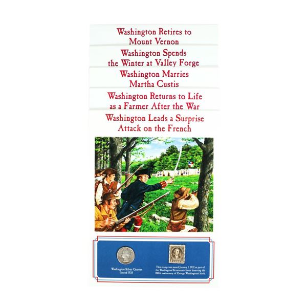 Lot of (5) Washington Quarter & Stamp Sets