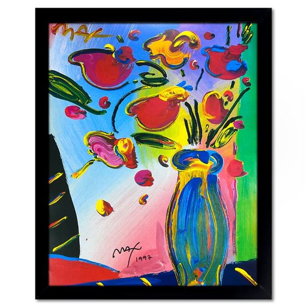 Peter Max "Faciliti-Link-Flowers" Poster Lithograph on Paper