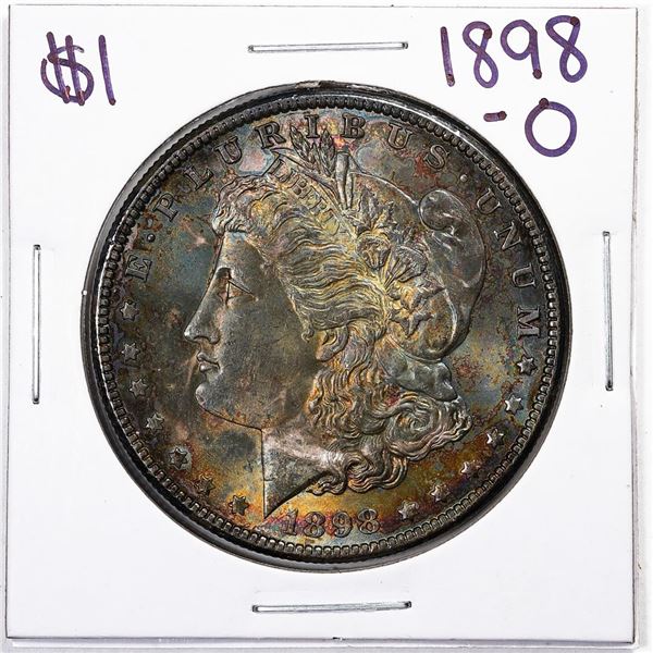 1898-O $1 Morgan Silver Dollar Coin Amazing Toning