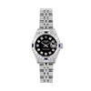 Image 2 : Rolex Ladies Stainless Steel Sapphire and Diamond Date Wristwatch With Rolex Box