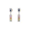 Image 1 : 14KT Yellow Gold 1.40 ctw Sapphire and Diamond Earrings