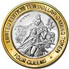 Image 2 : .999 Silver Four Queens Casino Hotel Las Vegas $10 Limited Edition Gaming Token