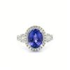 Image 1 : 14KT White Gold 3.00 ctw Tanzanite and Diamond Ring