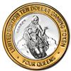 Image 1 : .999 Silver Four Queens Casino Hotel Las Vegas $10 Limited Edition Gaming Token