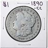 Image 1 : 1890-CC $1 Morgan Silver Dollar Coin