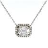 14KT White Gold 0.74 ctw Diamond Pendant with Chain