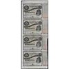 Uncut Sheet of (4) State of Louisiana Baby Bond Obsolete Notes