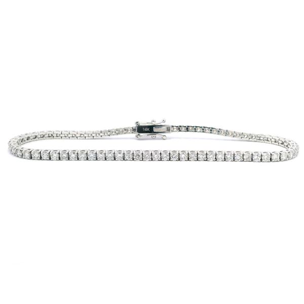 14KT White Gold 3.04 ctw Diamond Tennis Bracelet