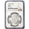 Image 1 : 1883-CC $1 Morgan Silver Dollar Coin NGC MS63